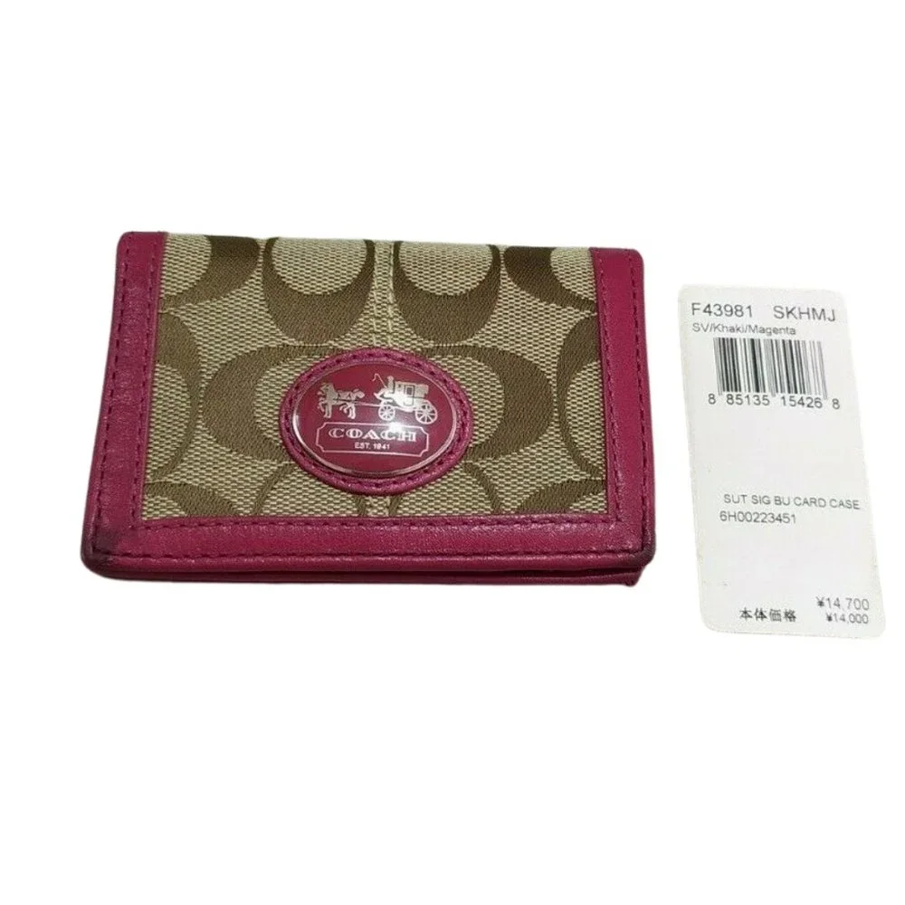 Coach Signature Card Case - Picture 1 of 12